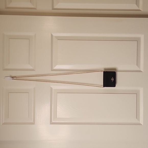 Coach Women's Black/Gold Mini Wallet on a Chain - Picture 10 of 14